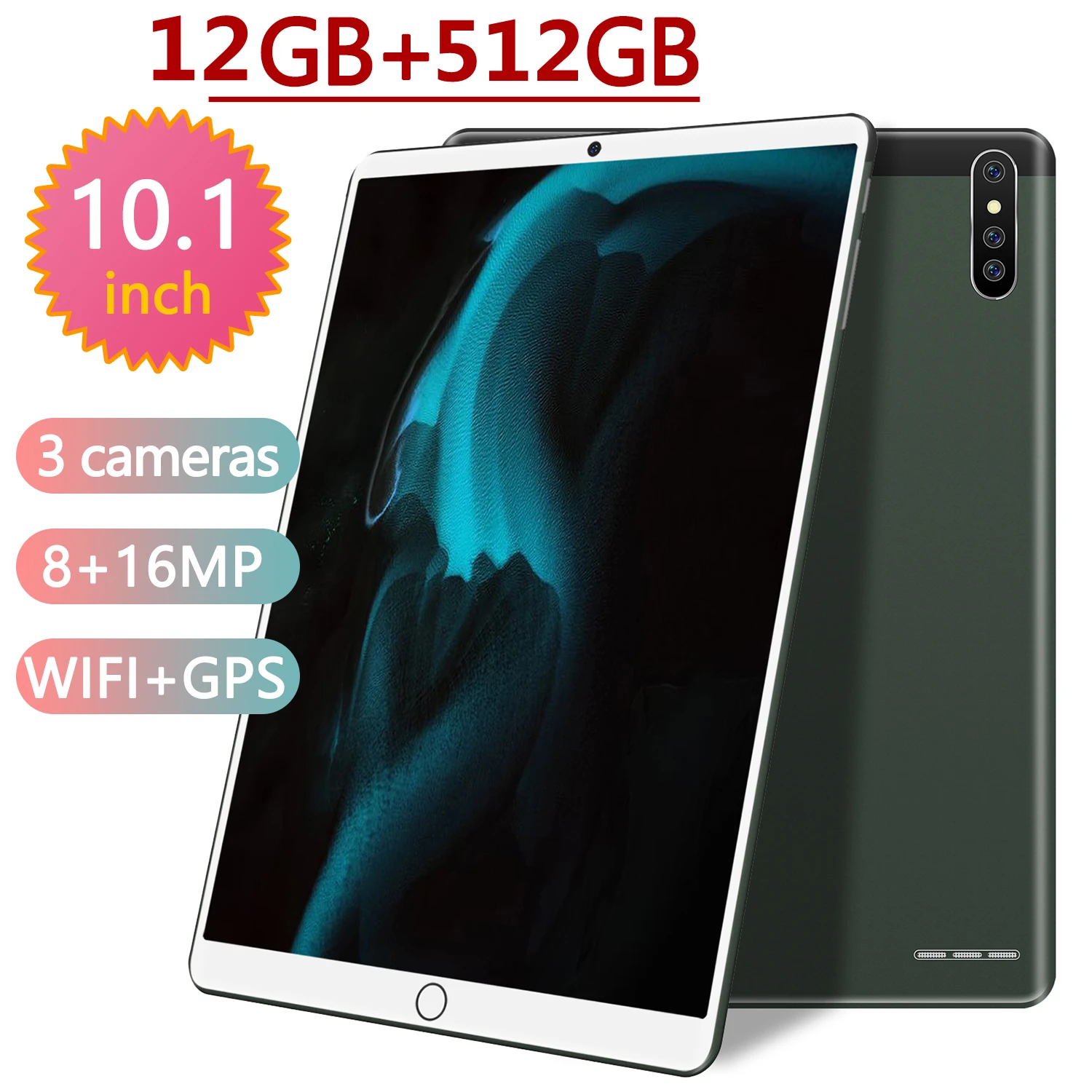 

Tablette H18 Dual SIM 5G Deca Core Laptop Google Play 8800mAh Pad Firmware Global 10.1Inch 12GB RAM 512GB Office GPS Tablet PC