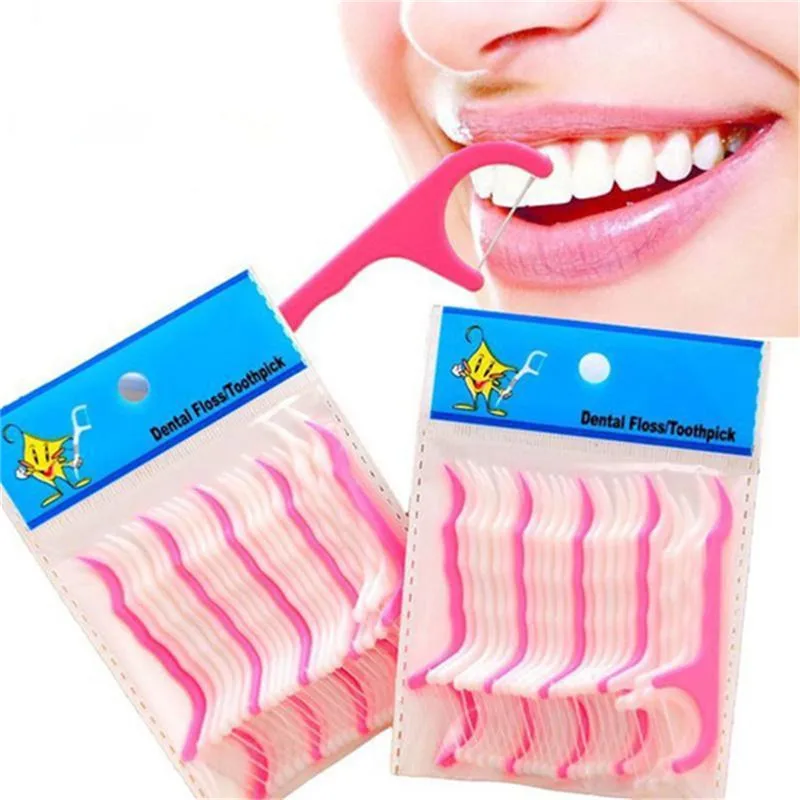 

Powder And White Oral Cleaning Care Dental Floss Dental Floss Picking Stick Portable Convenient Disposable Dental Floss Sticks