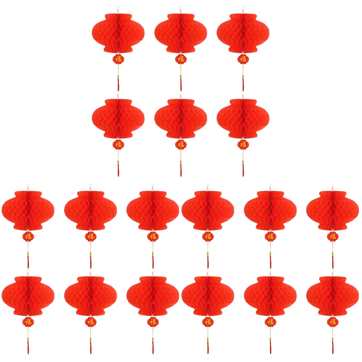 

Lanterns Chinese New Year Lantern Hanging Red Party Honeycomb Foldable Paper Decorations Supplies