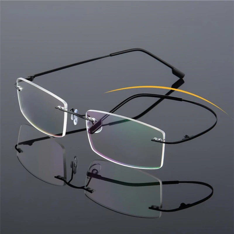 

Classic Mens Titanium Rimless Glasses Frames , Myopia Optical Frame , Ultra-light Frameless Eyeglasses