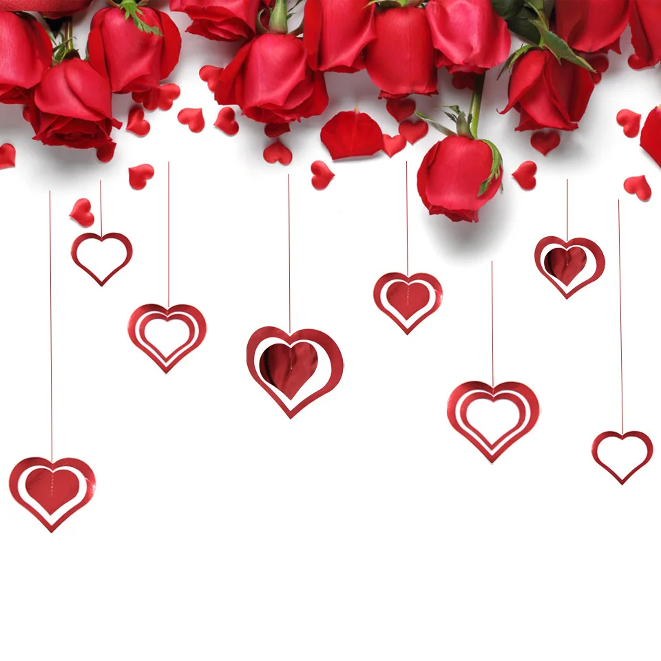 

Heart-shaped pendant wedding love hanging pendant paper red peach heart pendant birthday wedding party decoration wholesale