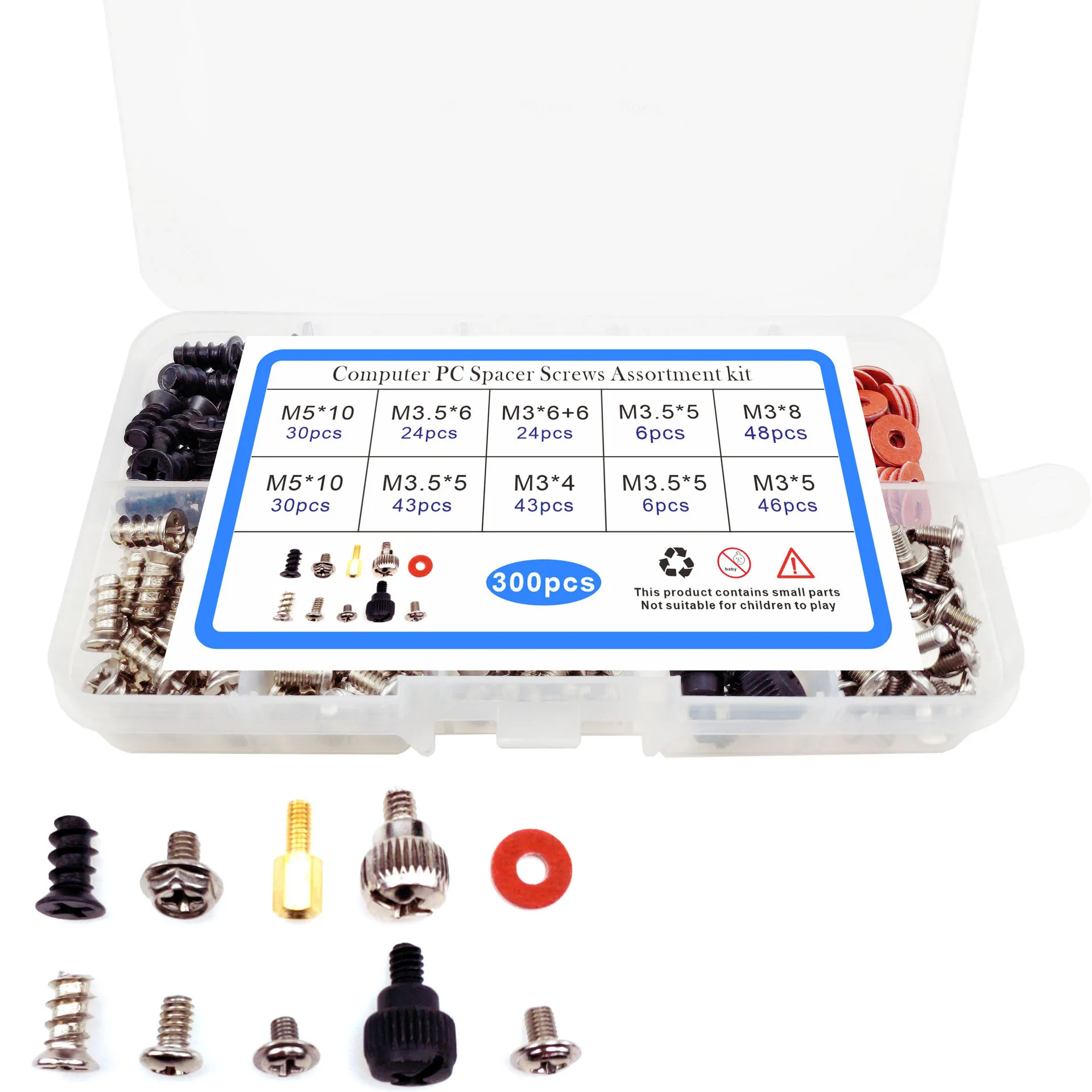 

300Pcs computer chassis installation screw set DIY screw power supply optical drive hard disk motherboard accessories