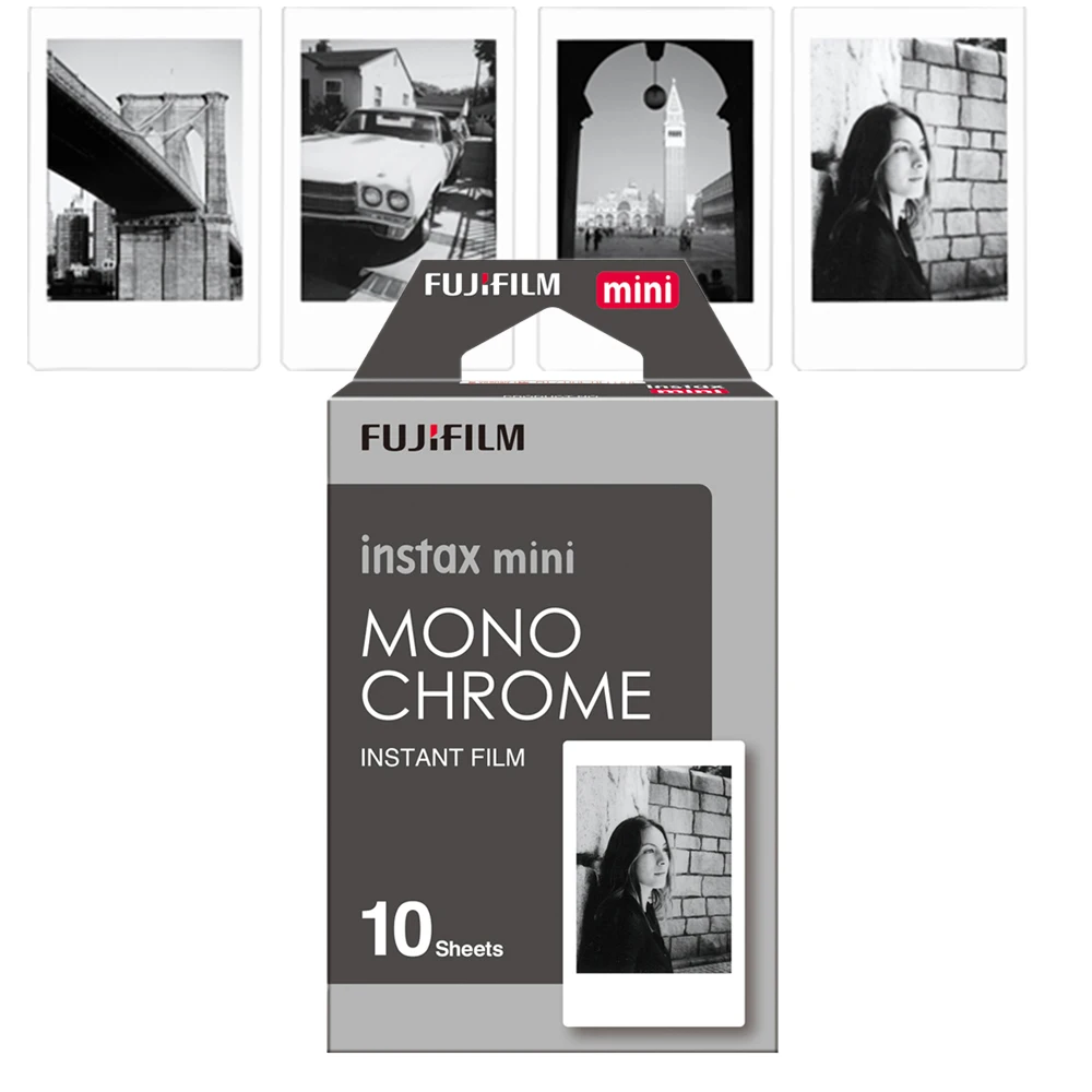 

Genuine Fujifilm Fuji Instax Mini Monochrome Mono Film for Fuji instant mini 8 70 8 Plus 70 NEO 90 25 Camera Share SP-1 SP-2
