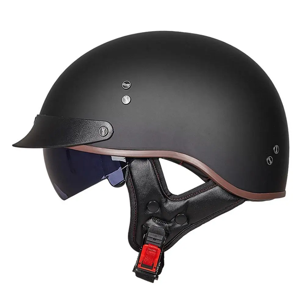 

Мотоциклетный шлем Casco Moto полушлем немецкий классический мотошлем ретро DOT сертификация Capacete De Moto с HD козырьками