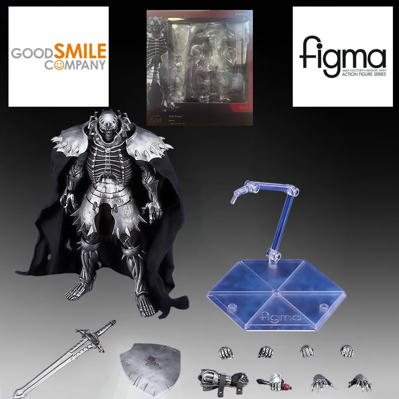 Фото Оригинальная аниме-фигурка GSC FIGMA: Рыцарь-скелет и версия DX – коллекционная модель, игрушка для мальчиков, подарок, украшение №3