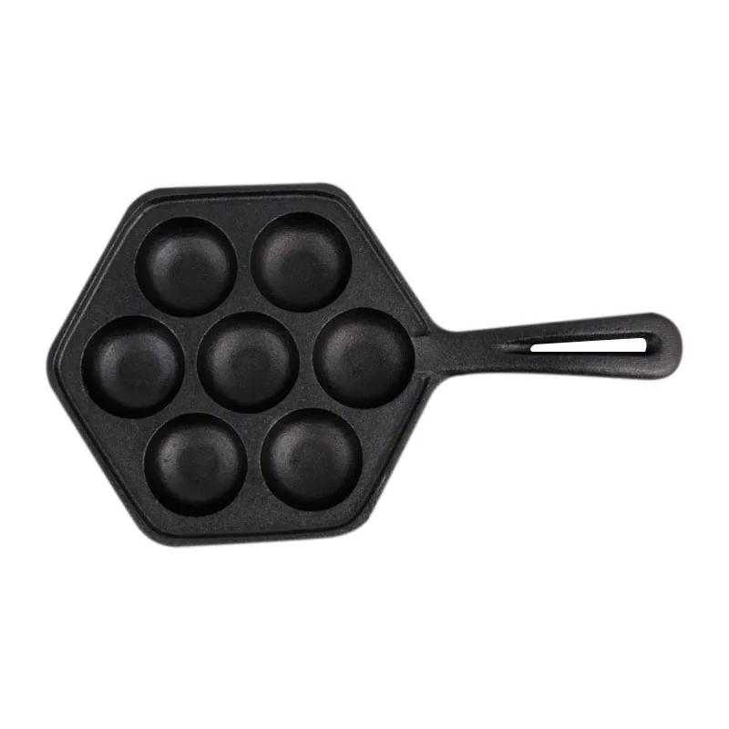 

Cast Iron Stuffed Nonstick Stuffed Pancake Pan,Aebleskiver Pan,House Cast Iron Griddle for Various Spherical Food