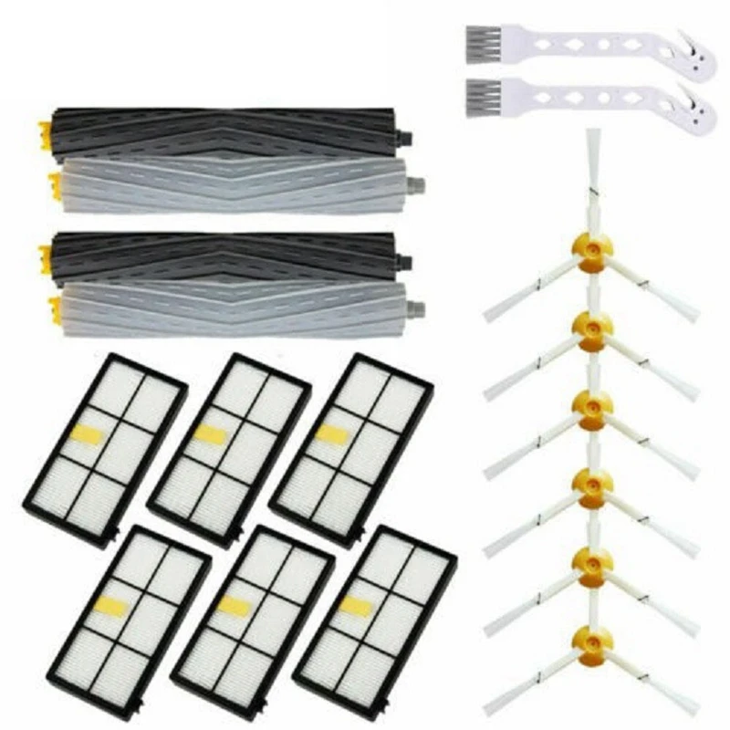 

18Pcs Main Brush Filter Side Brush Replacement Accessories Kit for Irobot Roomba 800 Series 860 880 Vacuum Cleaner Parts