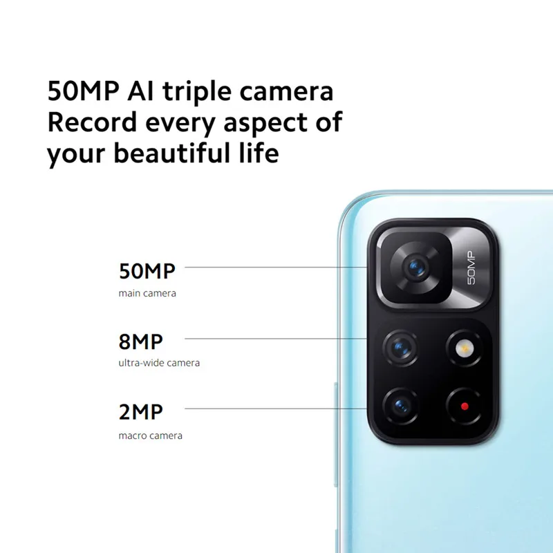 Global Version Xiaomi Redmi Note 11S 5G Smartphone 64G / 128GB MediaTek Dimensity 810 NFC 33W Pro Fast Charging 5000 mAh 50MP