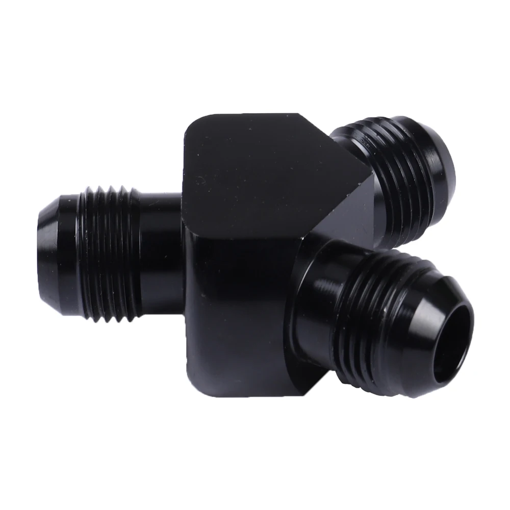 AN6 AN8 AN10 Блок адаптер фитинги Y-типа соединение маслопровода алюминий черный 6 8 10 AN
