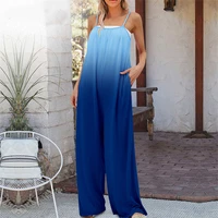 summer new womens casual loose jumpsuits sleeveless high waist jumpsuits gradient fashion streetwear for fermale