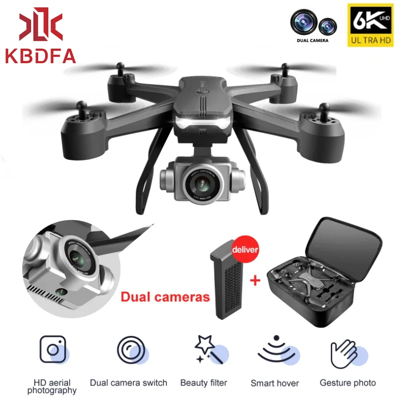 

KBDFA V14 RC Drone With 6K 4K HD Profession Dual Camera WIFI FPV Aerial Photography Helicopter RC Quadcopter Dron Toys Aircraft