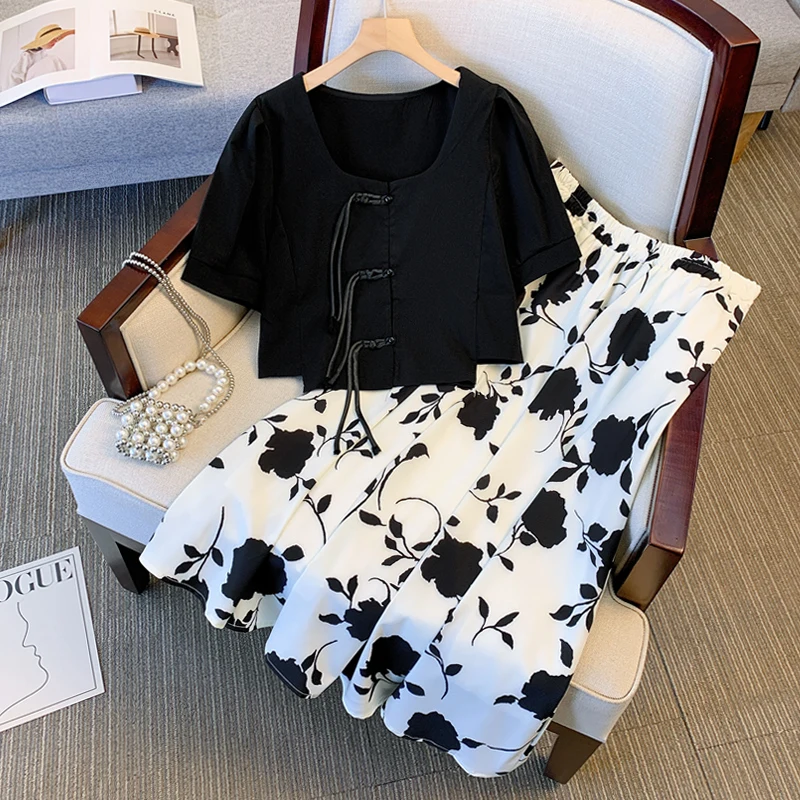 

Женское летнее шифоновое платье в старинном китайском стиле