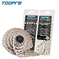 toopre mountain bike chain single speed 67891011s silver electroplating chains 114116 links iamok bicycle parts