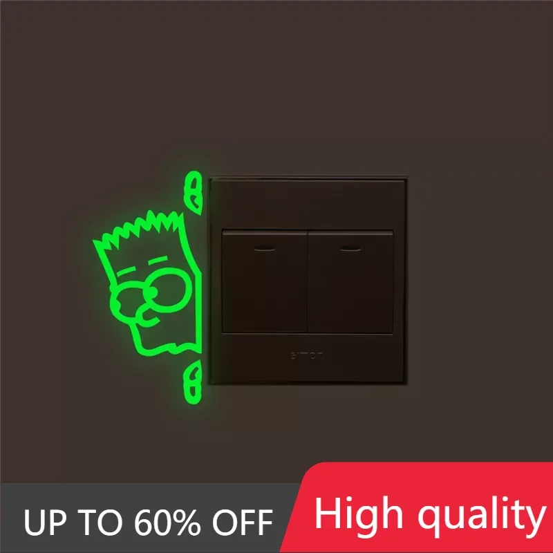 

creative sneak peep boy switch luminous stickers glow in the dark wall decals kids rooms home decor fluorescent vinyl mural art