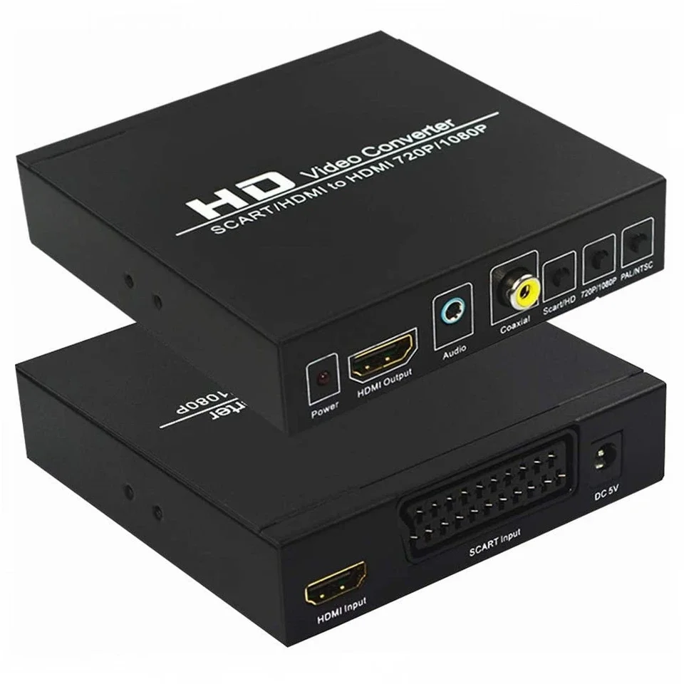 Конвертер SCART/HDMI в HDMI SCART RGB HD-видео аудиоадаптер с коаксиальным аудиовыходом 3 5 мм