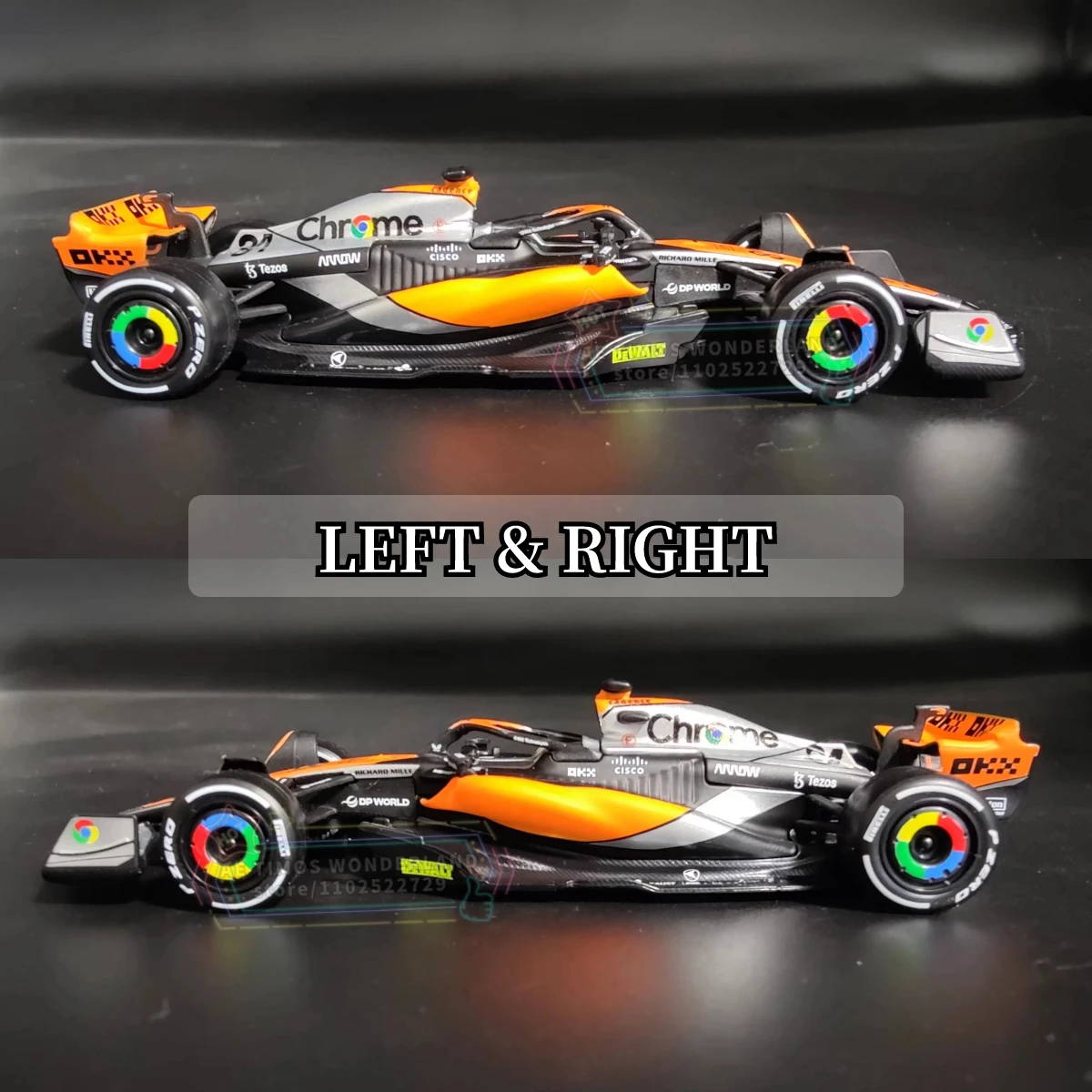 Mclaren MCL60 Bburago Масштаб 1:43 Литая Под Давлением Модель Автомобиля 2023 F1 Формула 1