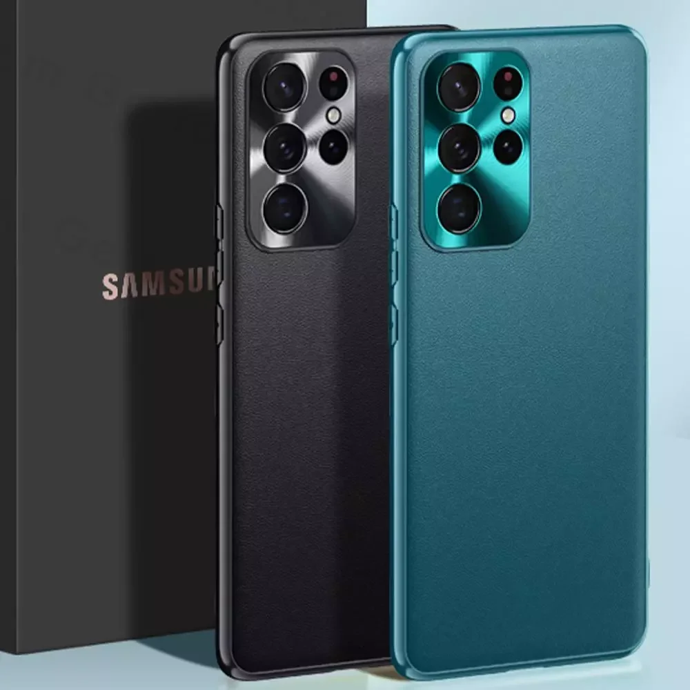 

Luxury Leather Phone Case For Samsung Galaxy S22 Ultra S22 Plus S22 Cover Lens Protective Coque For Samsung S22Ultra Cases Capa