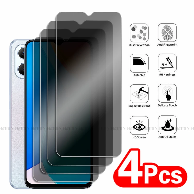 2/4 шт. противошпионская Защита экрана для Honor X6 4G закаленное стекло полная клейкая