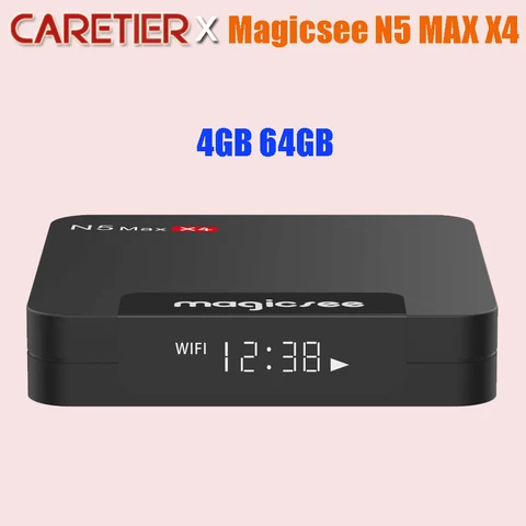 ТВ-приставка Magicsee N5 MAX, Amlogic S905X4, четырехъядерная, Android 11, Φ MP2, телевизионная приставка 2,4G, Φ WiFi BT4.2 100M 1000M, USB 4K 1080P