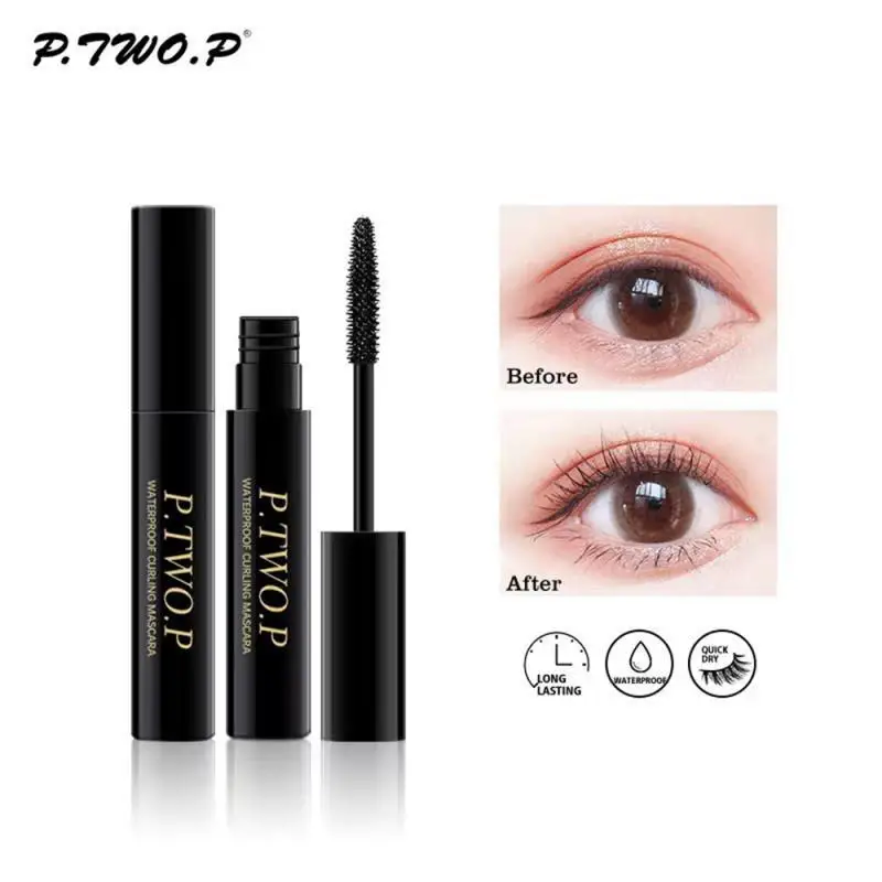 

P.TWO.P Mascara 4d Silk Fiber Mascara Waterproof Extra Volume Smudge-proof Curling Lengthening Eyelash Extension Eye Makeup Tool