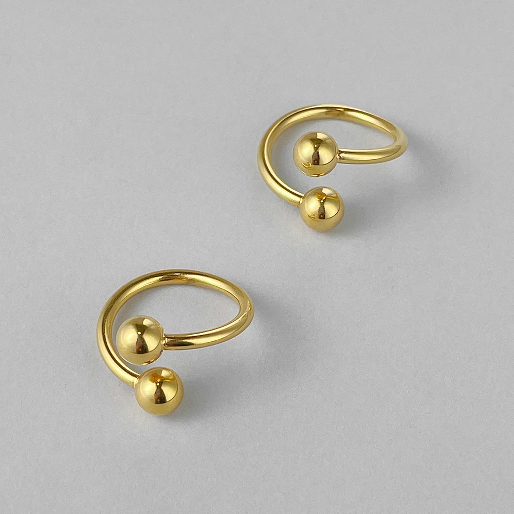 Серьги-клипсы с шариками ENFASHION золотого цвета серьги-клипсы модные ювелирные