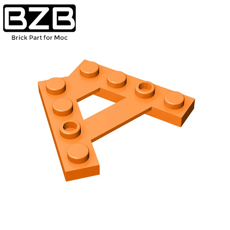 

BZB 10 шт. MOC совместимые сборы из частиц 15706 клиновидная пластина A-образной формы с 4 шпильками 45 ° Угол DIY строительный блок частицы Edu игрушка
