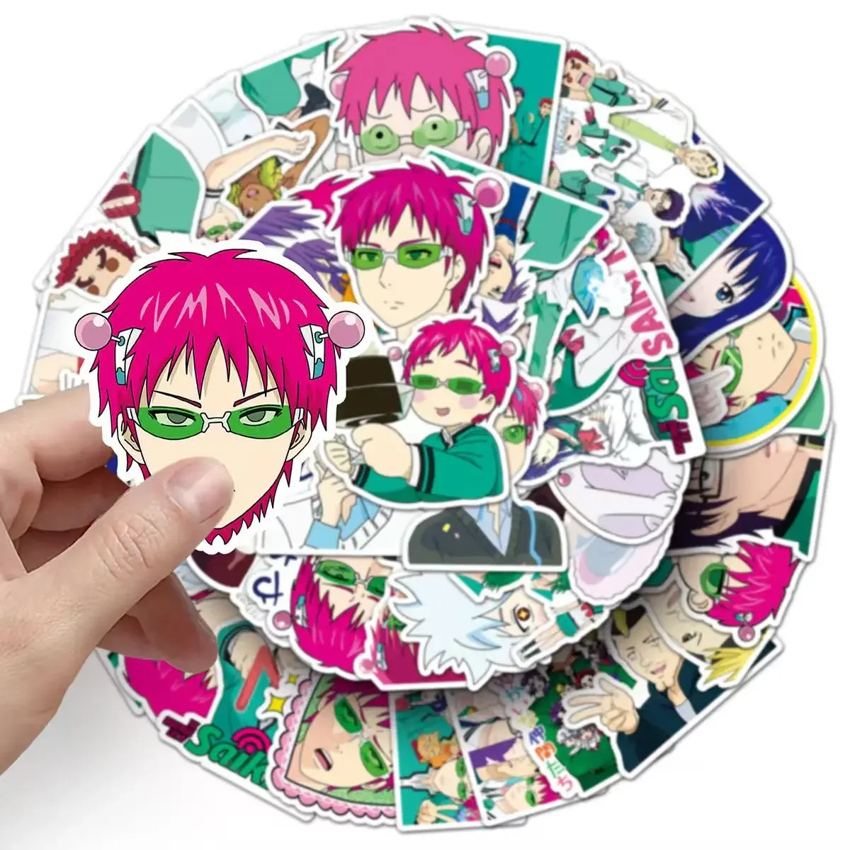 50 шт. аниме Даastrous Life of Saiki K 2 наклейки Kusuo наклейка для ноутбука скейтборда