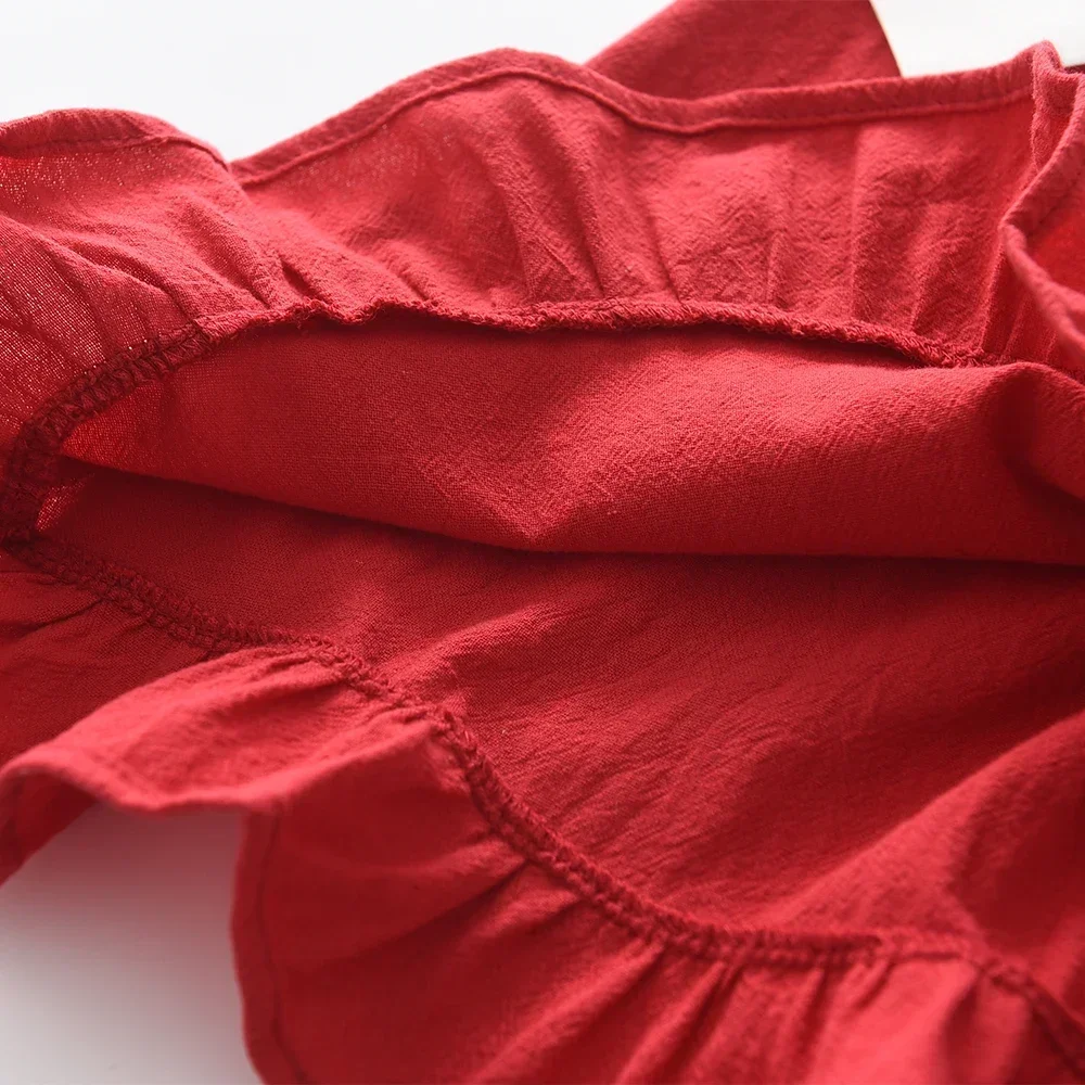 Корейское летнее платье с бантом для девочек элегантная одежда маленьких