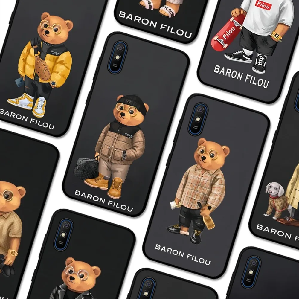Fashion B-Baron F-Filou Bear Phone Case For Redmi 5 6 7 8 9 10 plus pro A GO K20 K30 K40 F3 Fundas