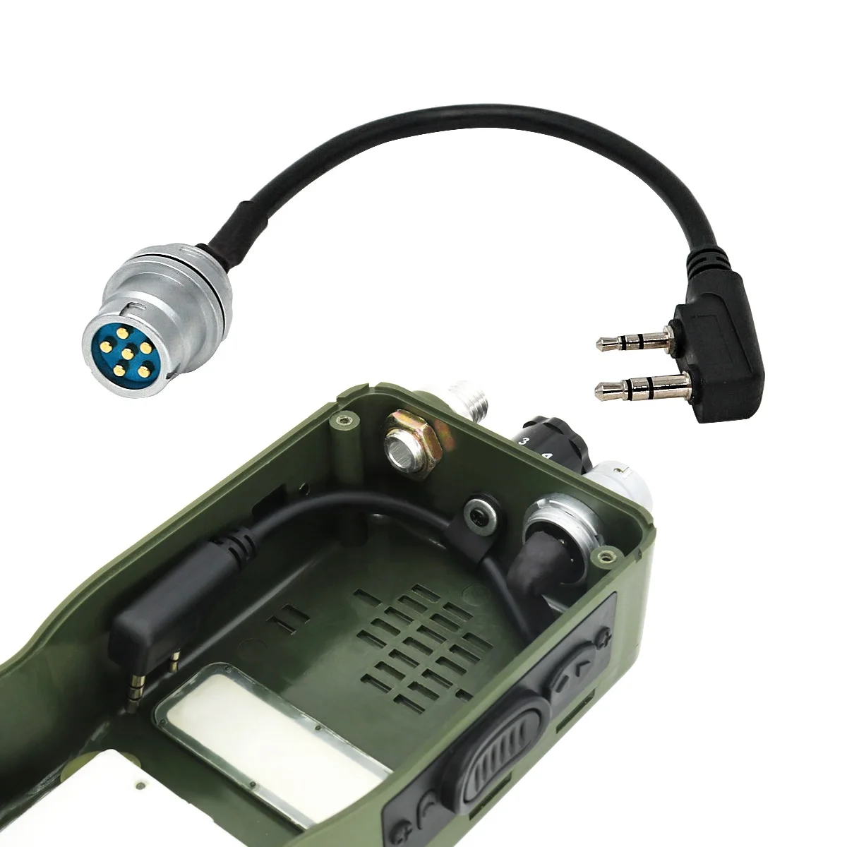 AN/PRC 148 152 152A Virtual Radio Case Walkie-talkie DIY Connector U 283 U-283 and PRC Dummy Case  Tactical Ptt U94 6pin Ptt