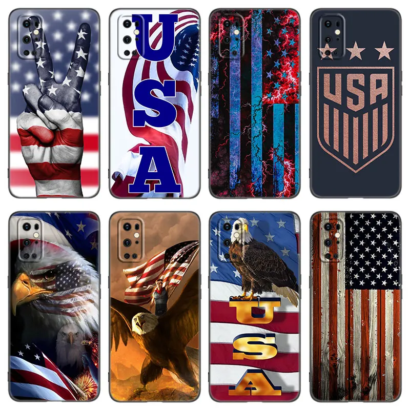 Чехол для телефона с флагом Америки США OnePlus 7 7T 8 9 10 Pro 8T 9R 9RT 10T 10R ACE Nord 2T CE2 Lite N10 N20 N100