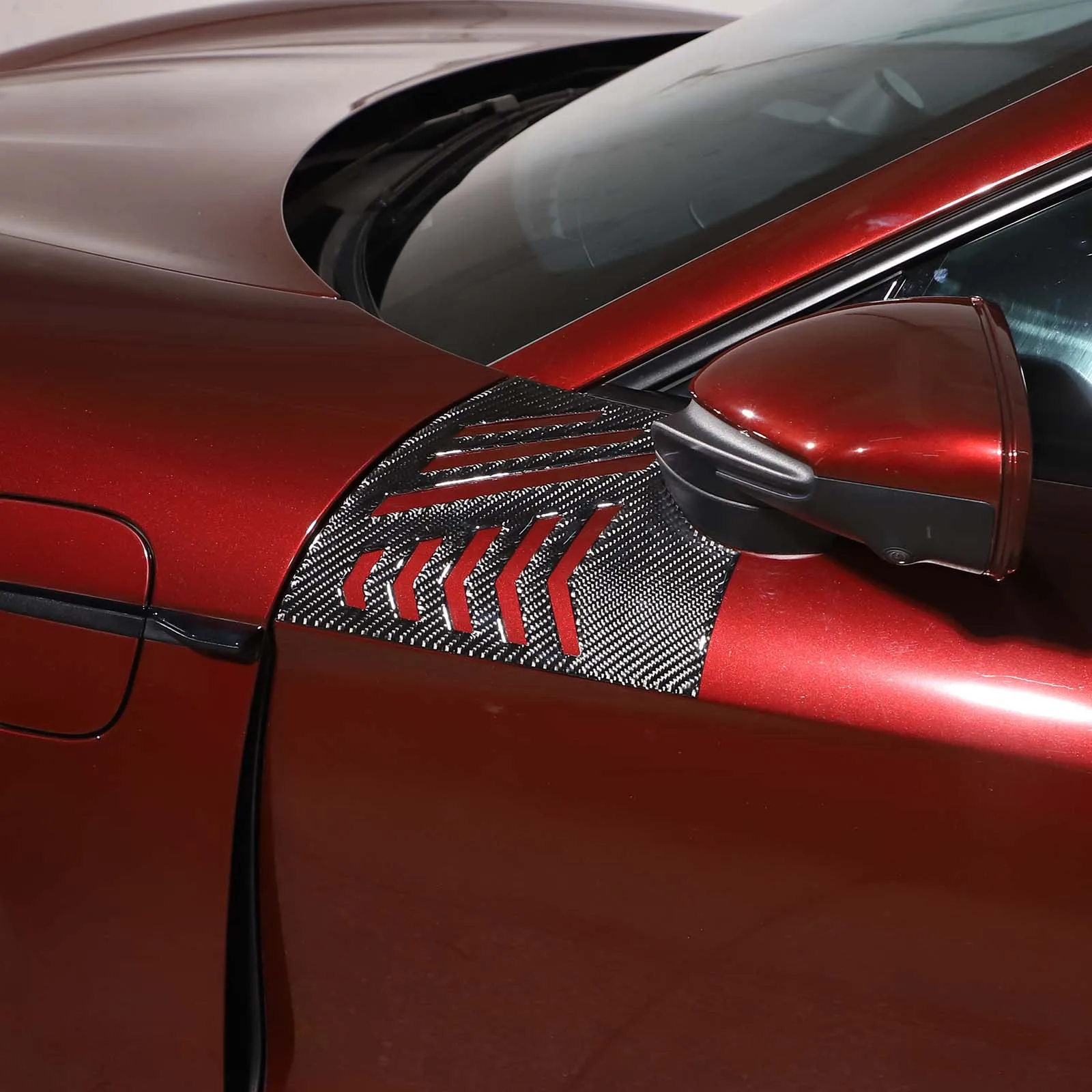

For Porsche Taycan 2019 2020 2021 2022 Soft Carbon Fibre Car Front Side Fender Cover Trim Sticker Car Accessories
