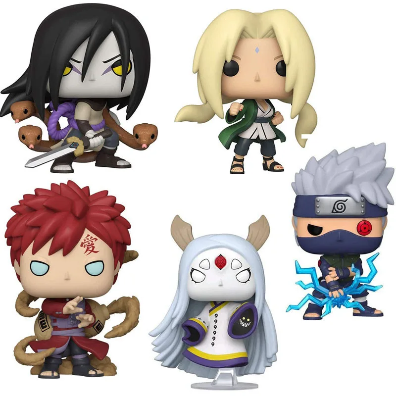 

4cm Funko Pop Nendoroid Anime Naruto Series Figure Hatake Kakashi Action Figure Tsunade Model Gaara Ornaments Collectible Toys