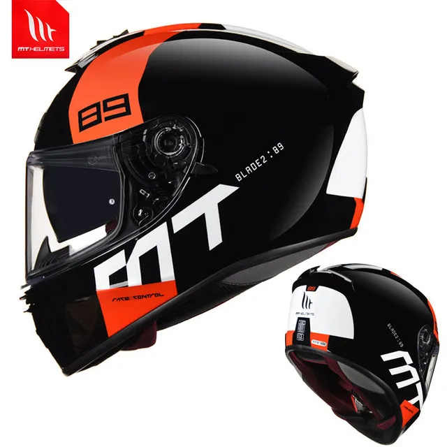 

MT Full face DOT ECE approval Anti-fog helmet spain capacete de moto casco Unisex for men and women