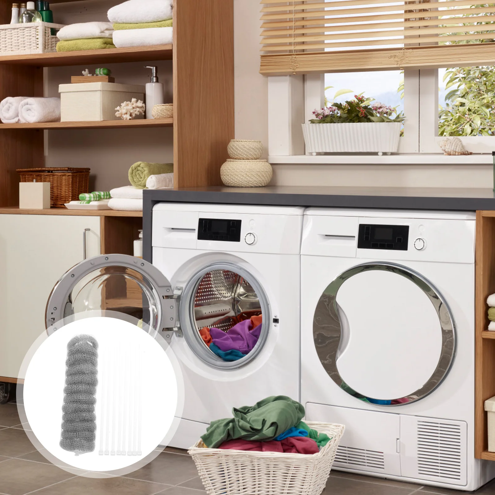 

Lint Filter Hose Traps Washing Washer Machine Snare Catcher Stainless Steel Cable Nylon Ties Hair Screen Mesh Laundrymachinestie