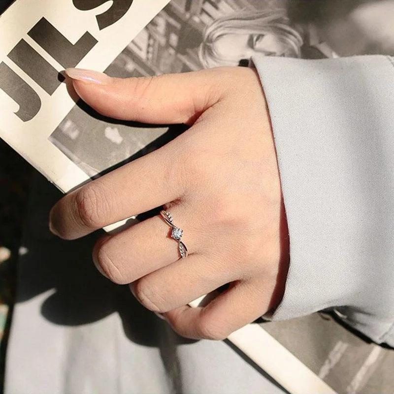 ZFSILVER модное серебро s925 классическое кольцо с витым крестом из муассанита для