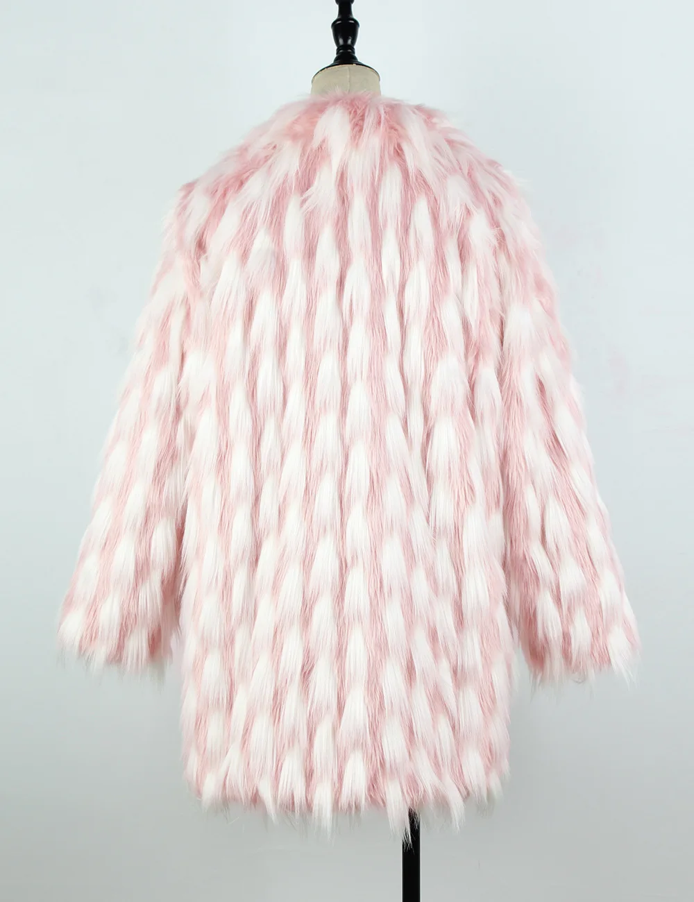 Faux Fur Coat Women's Casual Coat Autumn  Winter Plush Coat  High Street  Lady Gradual Color  Luxury Coats for Women Pink Girl