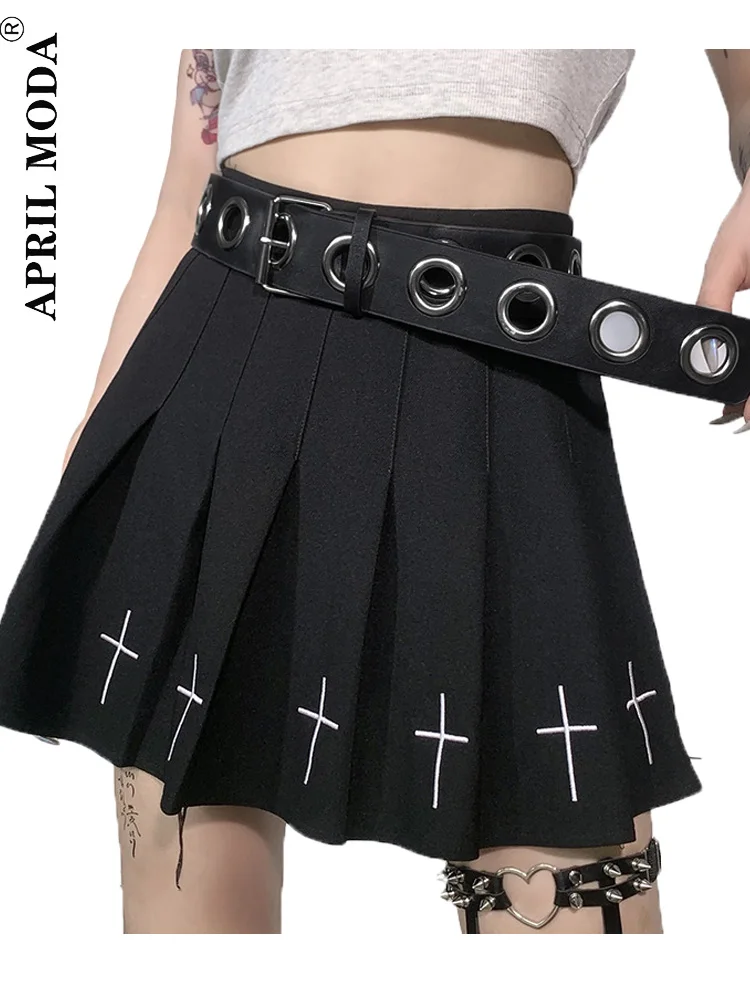 

90s Women Pleated Skirts High Waist Fashion Harajuku Black JK Mini Skirt Student Summer Korean Dancing Girls Skater Faldas 2022