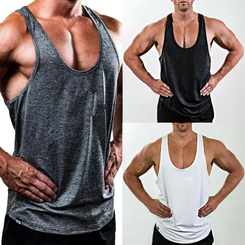 

2023NEW Gym Singlet Training Bodybuilding Tank Top Vest Sleeveless Fitness Top