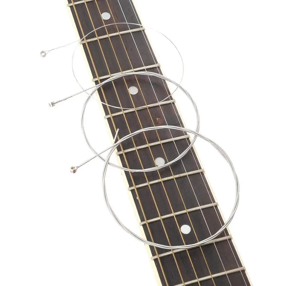 

6 шт. Серебристые алюминиевые Струны для акустической гитары, E-тюнинг, антикоррозийные Струны для гитары, аксессуары для музыкальных инстру...
