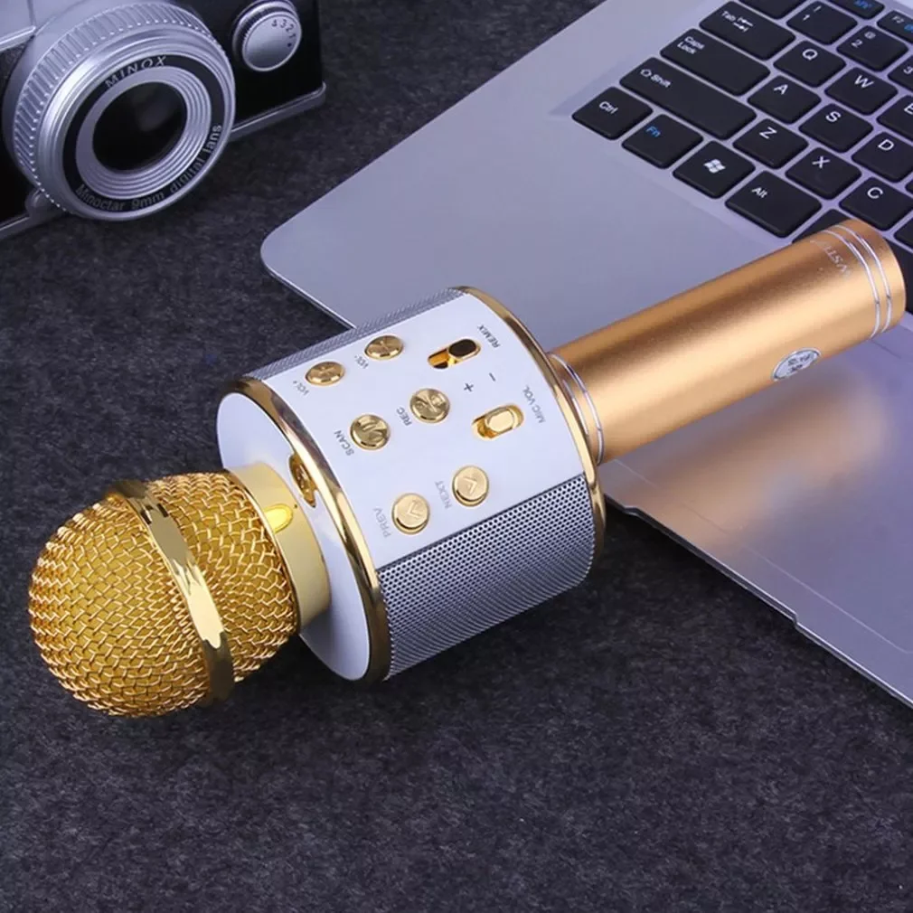 

Bluetooth-compatible Karaoke Wireless Microphone Professiona Speaker Handheld Microfone Player Singing Recorder Mic