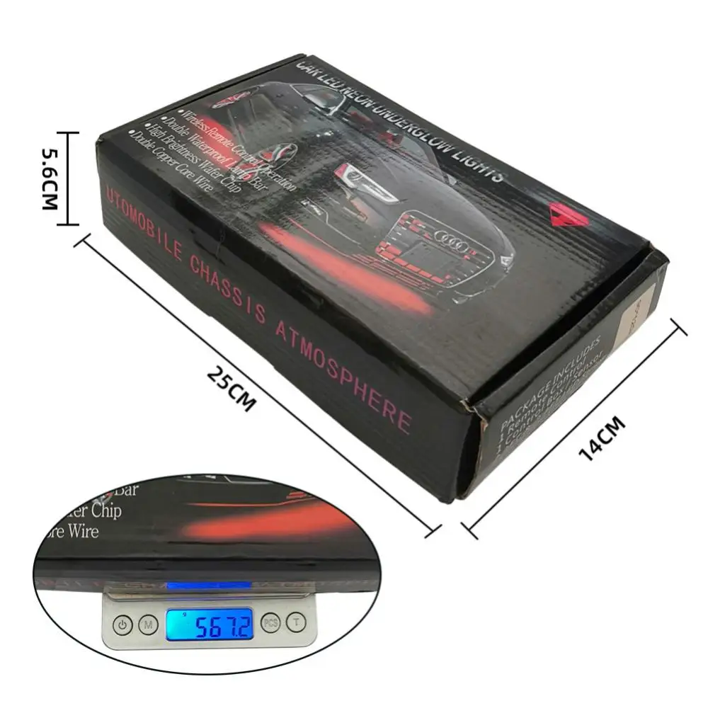 

Multifunctional App Undercarriage Light Seven Color Color Control Waterproof Rgb Atmosphere Lights Car Flow Light Ambient Lights