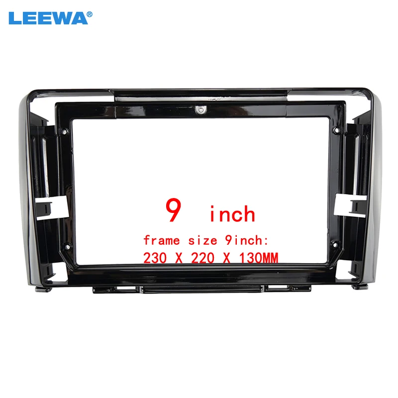 

LEEWA Car Audio 9" Big Screen DVD Fascia Frame Adapter For Great Wall Haval H6 2Din Dash Installation Panel Frame Kit #CA7303