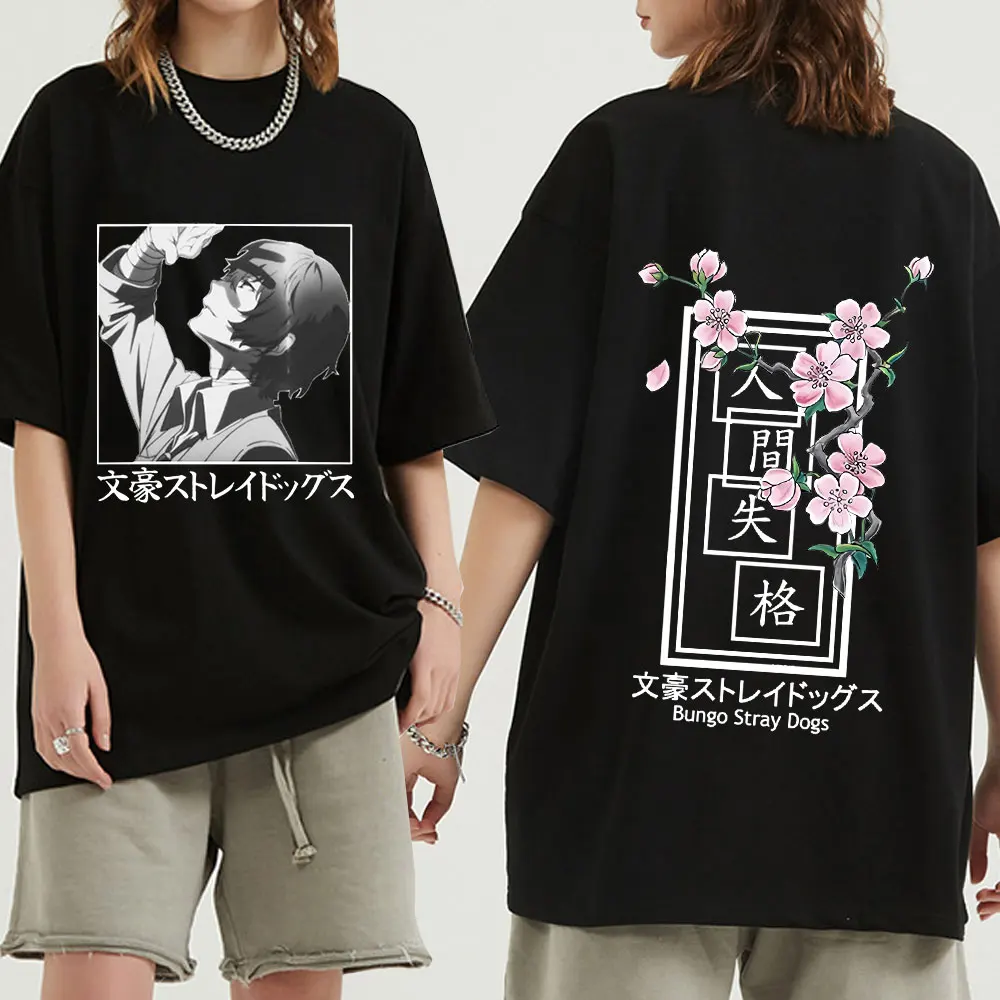 

Japan Anime Bungo Stray Dogs Dazai Osamu Print Harajuku Streetwear Casual Clothes Hip Hop Punk Graphic Women T-shirt Summer