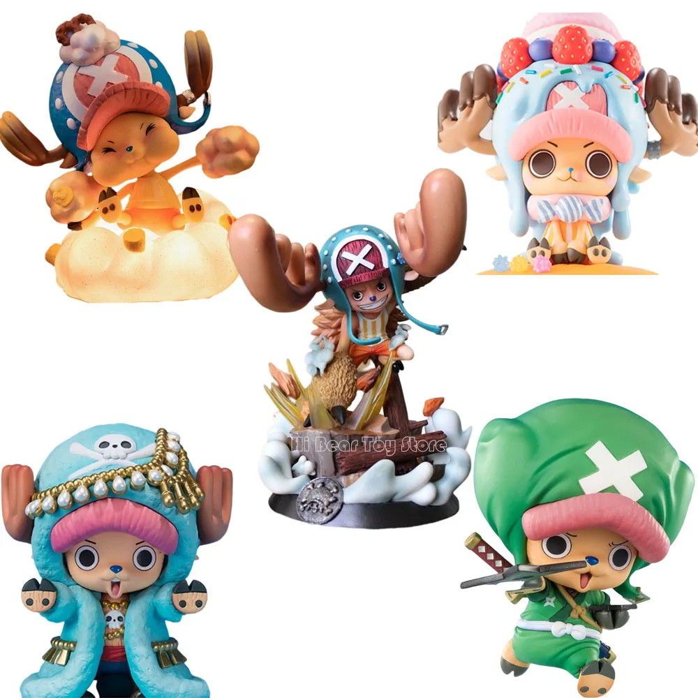 

One Piece Chopper Anime Figures LED Light Action Figurine Mini Kawaii Statue Collectible Model Decoration Children Toy Gift Kids