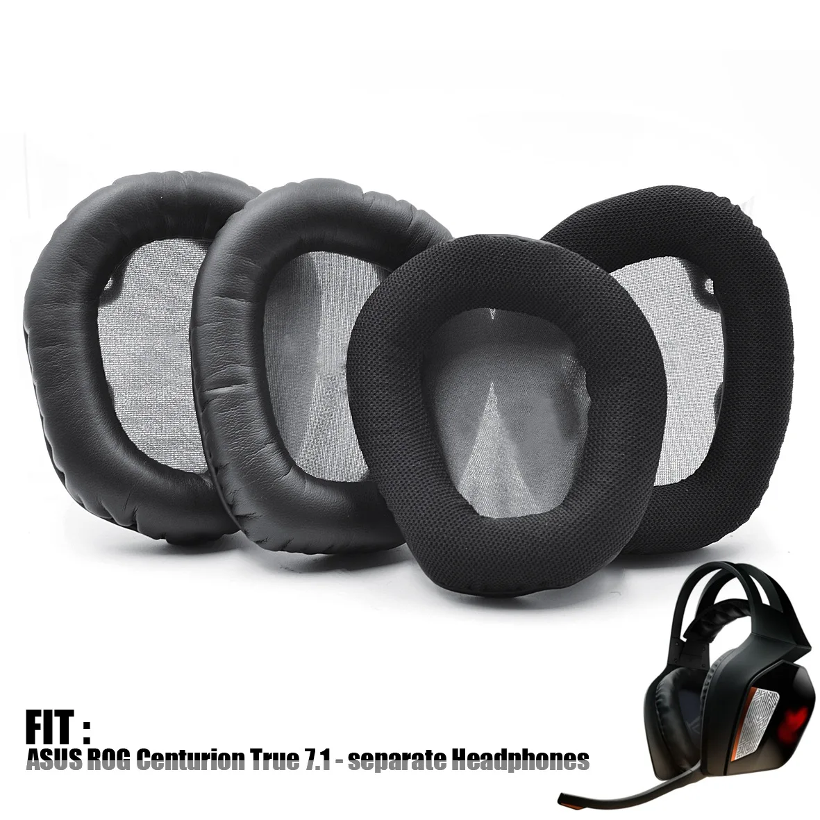 

High Quality Replacement Earpads Cushion Cover for ASUS ROG Centurion True 7.1 Headset Soft Protein skin Ear Pads