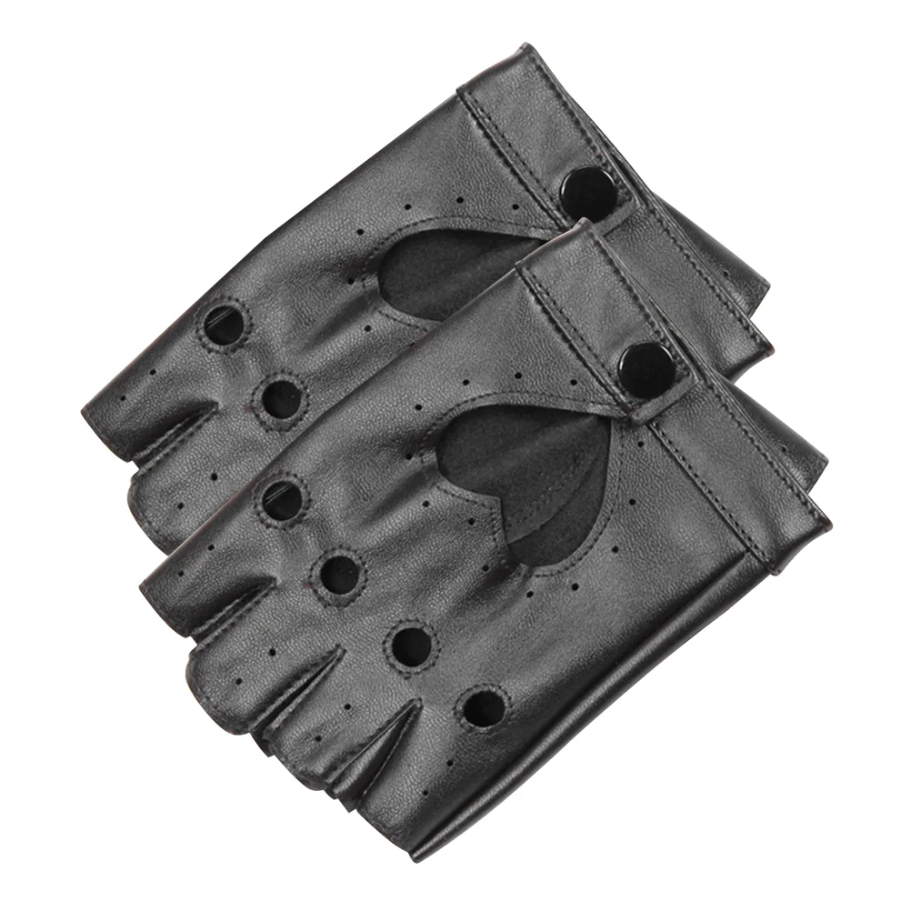 

1 Pair of Imitation Mitten Half Finger Unique Hollow Performance Props Mitten for Girls