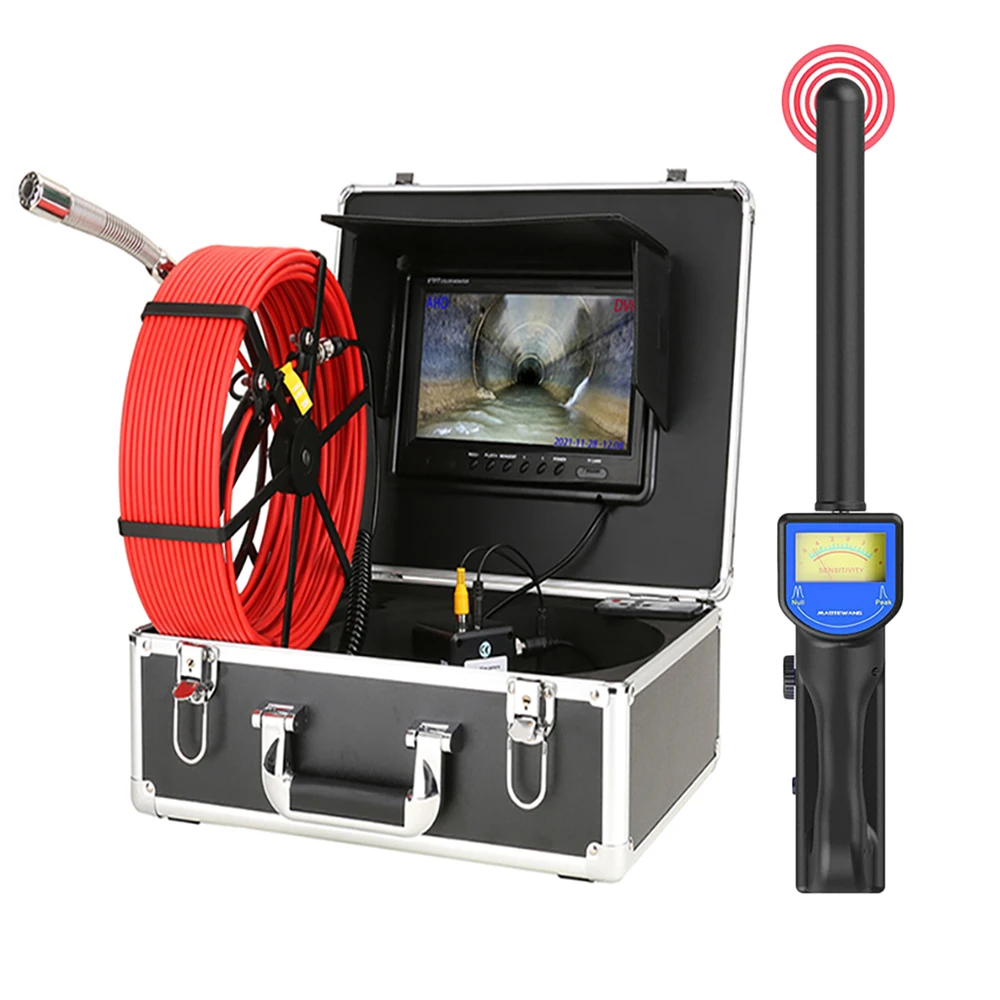 

Newest Endoscope Camera 9Inch AHD1080P LCD 23mm Lens IP68 512HZ Sonde 12LED Auto Balance Snake Camera 20M Underwater Camera