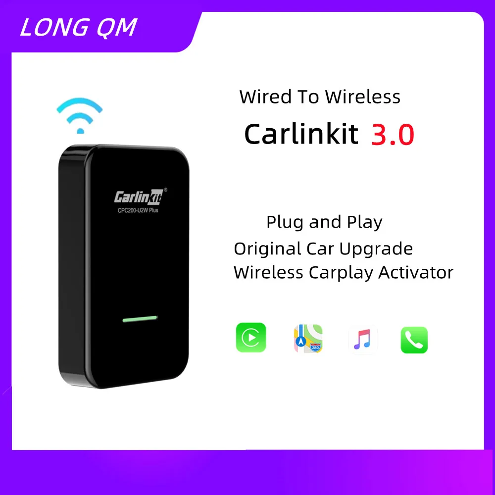 

Carlinkit3.0 For Apple CarPlay Wireless Dongle Activator For Audi Porsche Benz VW Volvo Toyota iOS14 Smart Link Box Navigation
