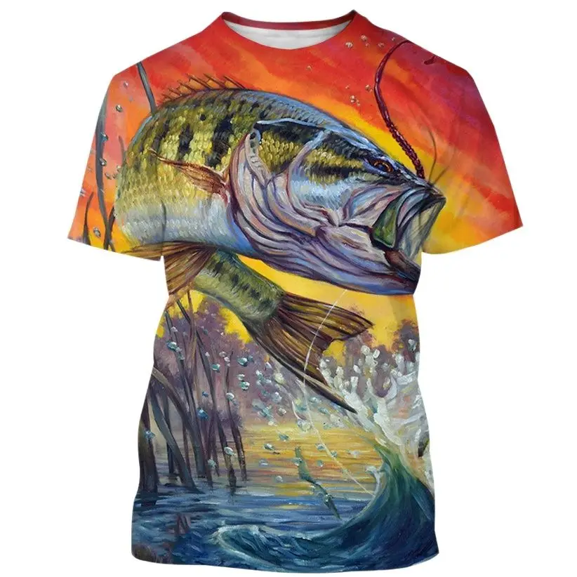 

Unisex Summer Cool Short-sleeved T-shirt Men Shirt For Fishing Master Enthusiasts 3d Printing Carp T Shirts Men's Clothing